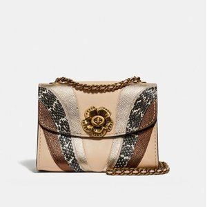(NWT) Coach Parker 18 with Wave Patchwork and Snakeskin details